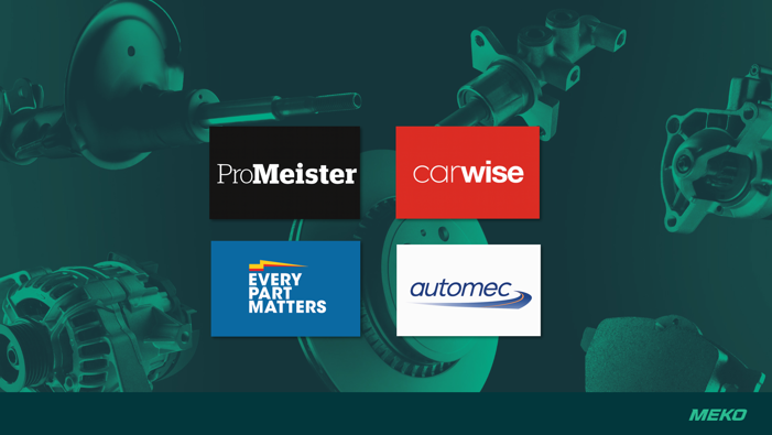MEKO's big four Exclusive Brands: ProMeister, Carwise, Every part matters, Automec.